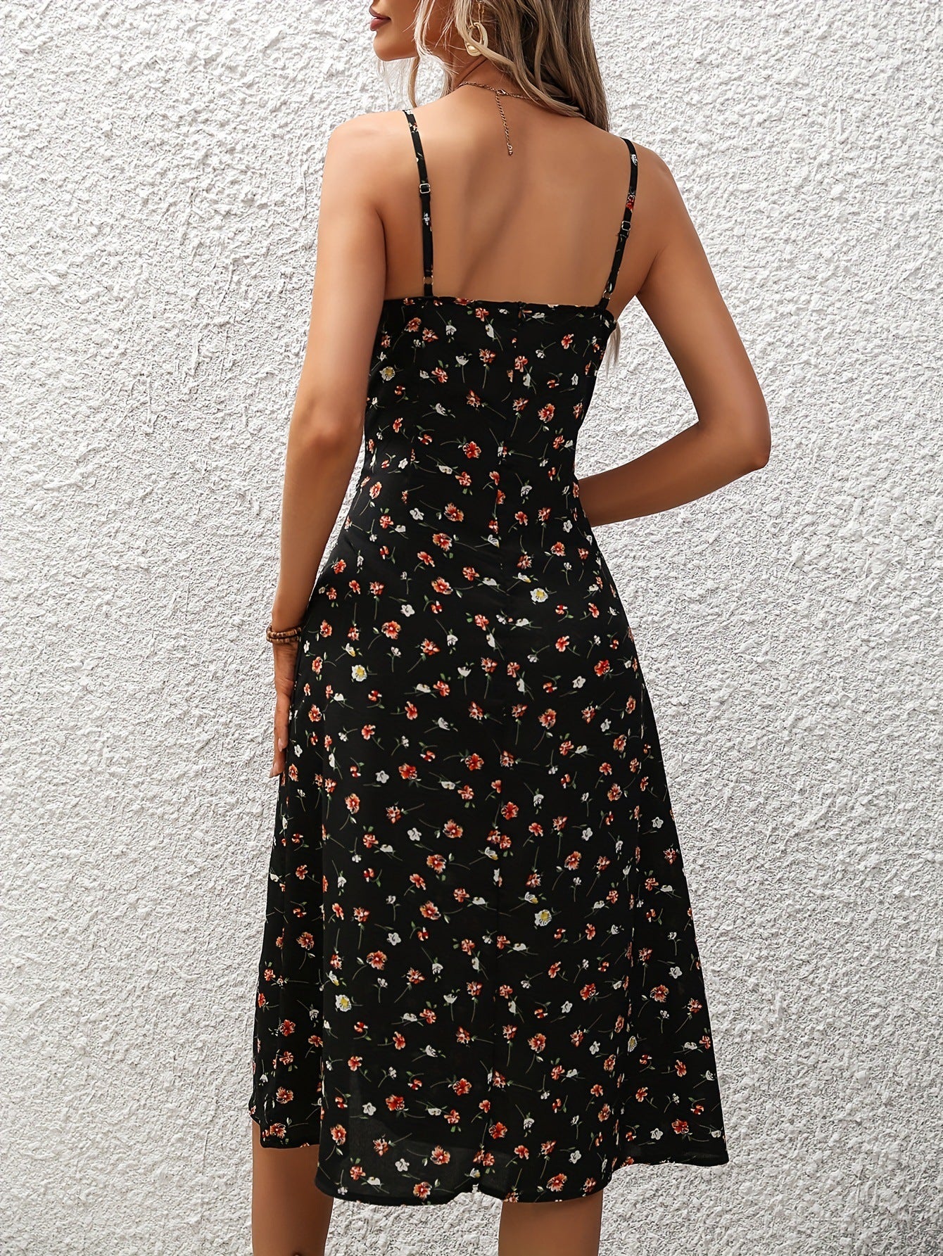“Dot to Hot” – The Polka Dot Split Dress That Brings the Heat