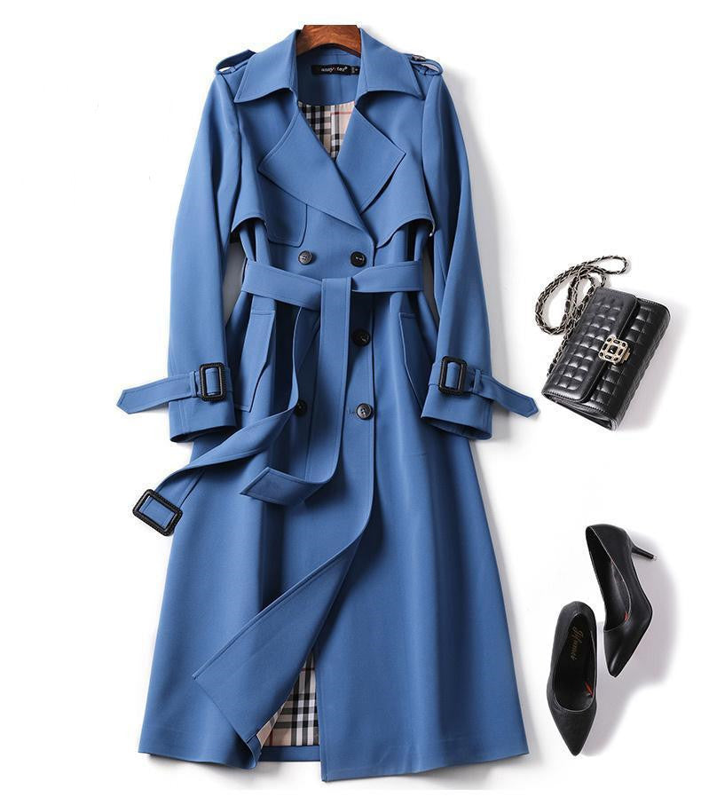 Tailored Coat in Acetate Blend – Mid-Length with Collar, Lined