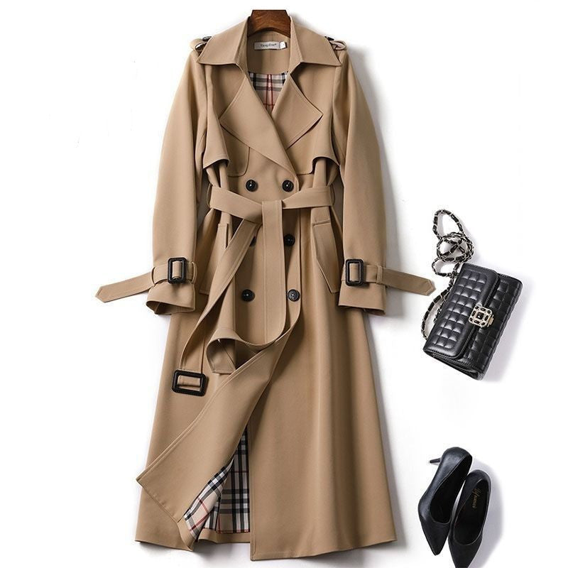 Tailored Coat in Acetate Blend – Mid-Length with Collar, Lined