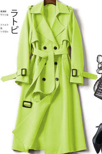 Tailored Coat in Acetate Blend – Mid-Length with Collar, Lined