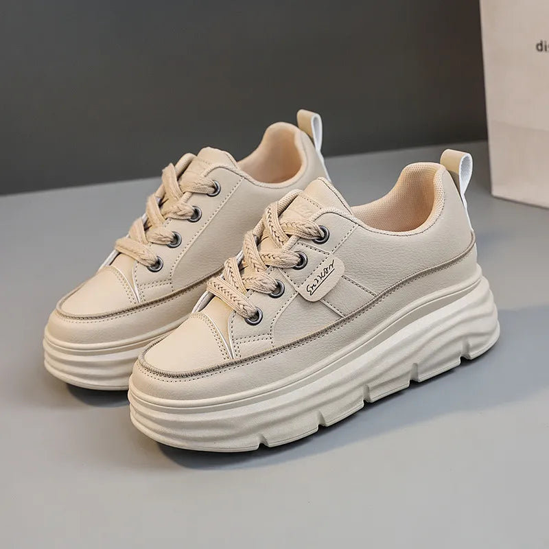Summer Trendy White Shoes Thick soled Casual Shoes Student Shoes