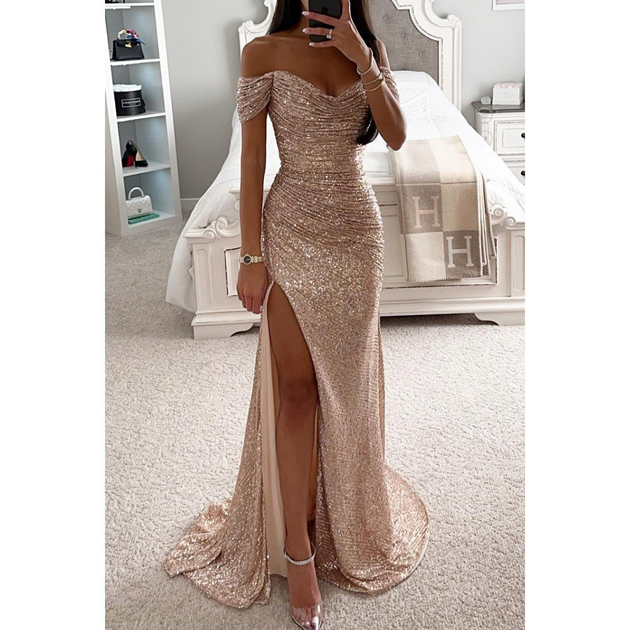 “Glow Getter” – The Sequin Tube Dress That Owns the Room