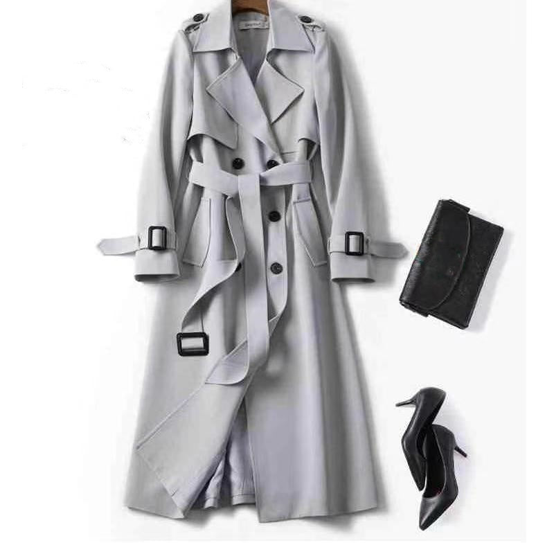Tailored Coat in Acetate Blend – Mid-Length with Collar, Lined