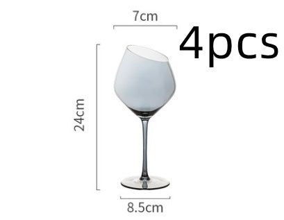 Designer Crystal Wine Glass – Beveled Edge & Trendy Colors