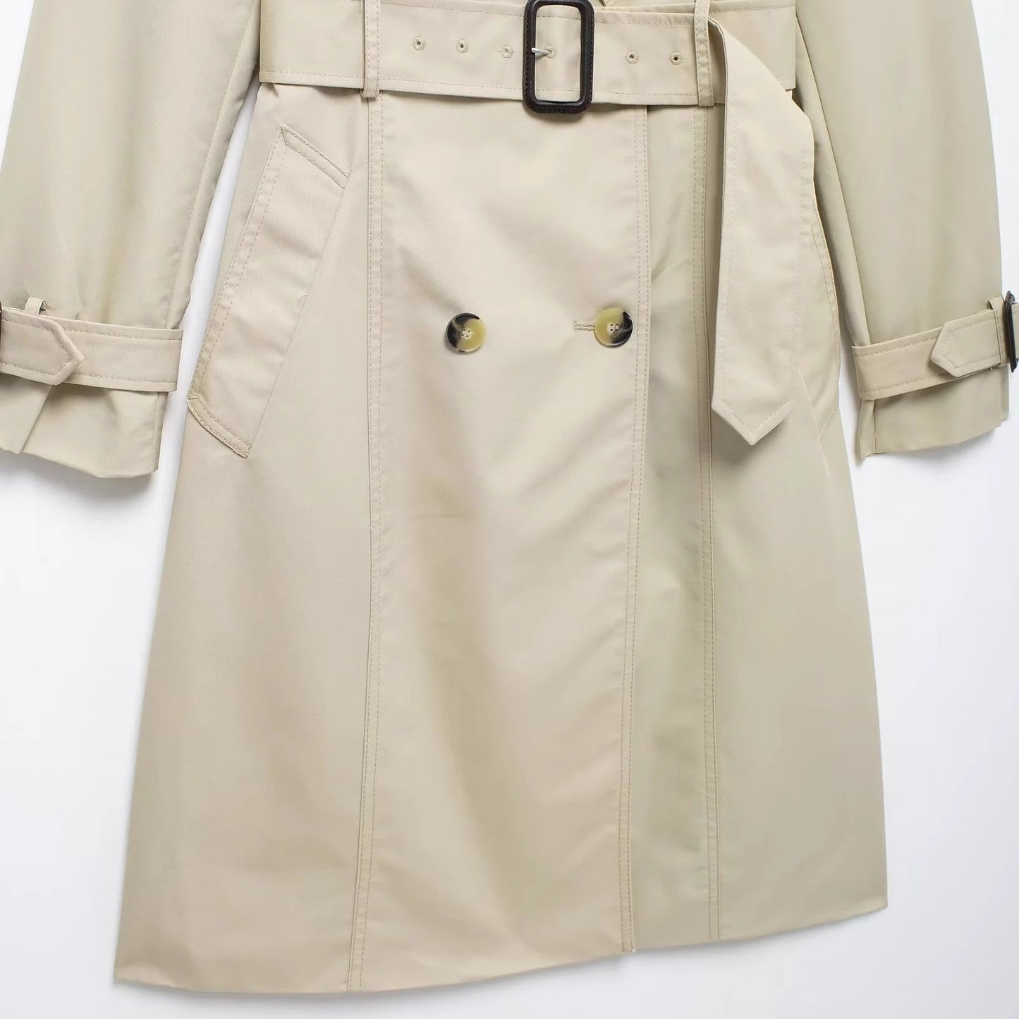 Retro Double Breasted Trench Coat