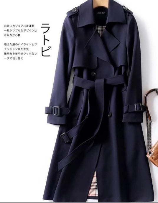 Tailored Coat in Acetate Blend – Mid-Length with Collar, Lined