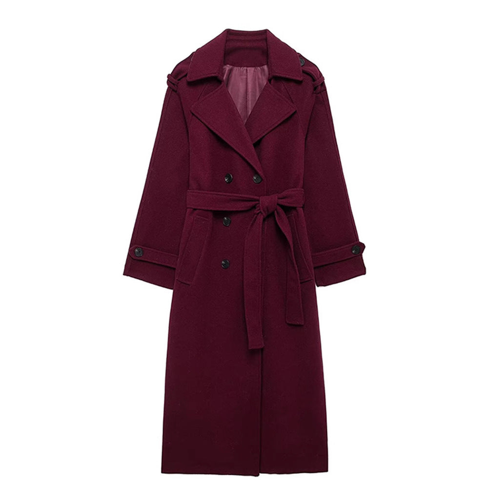 Women's Wool Blend Trench Coat