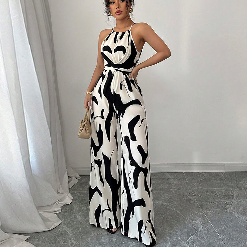 “Wild Stride” – The Zebra Print Jumpsuit That Owns the Room