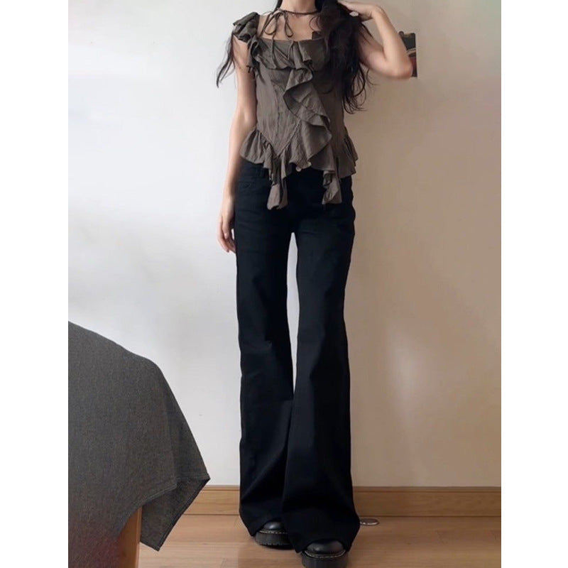 “Low Key Luxe” – The Bootcut Pants with Buttoned-Up Attitude
