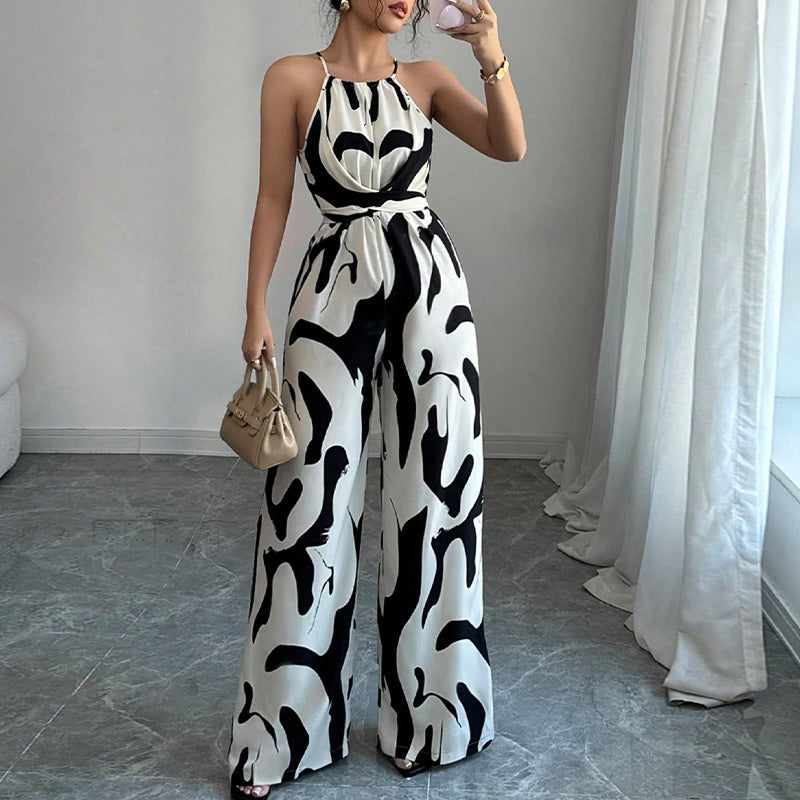“Wild Stride” – The Zebra Print Jumpsuit That Owns the Room