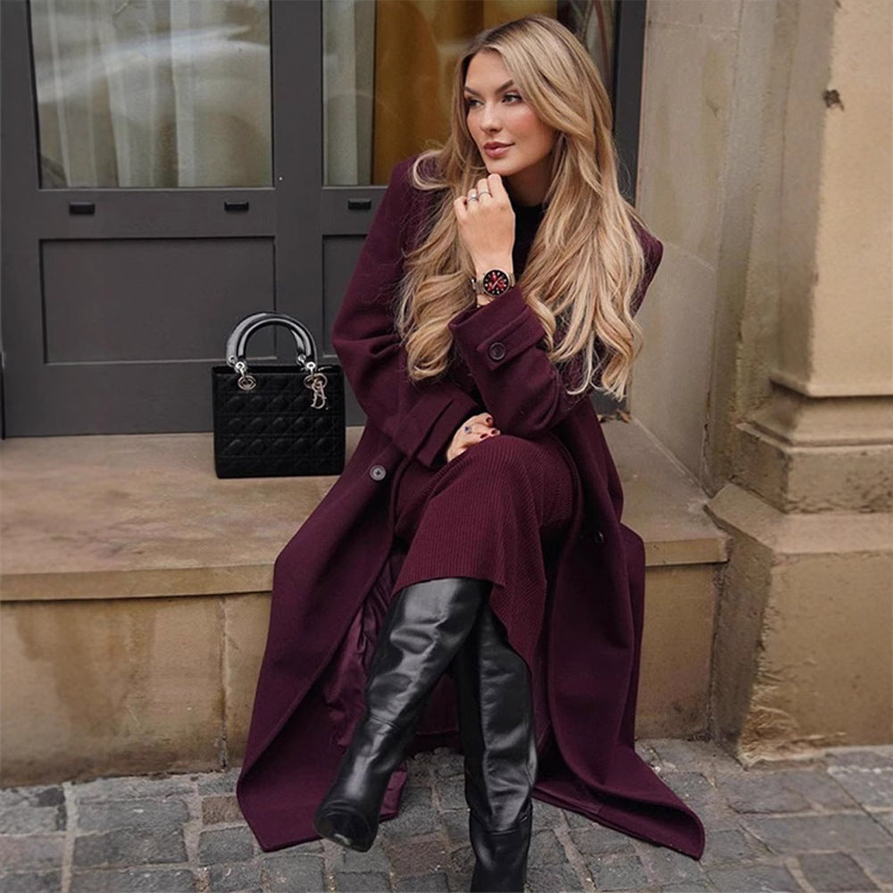 Women's Wool Blend Trench Coat