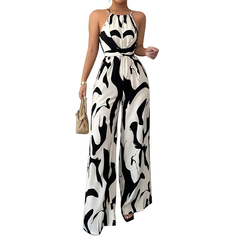 “Wild Stride” – The Zebra Print Jumpsuit That Owns the Room