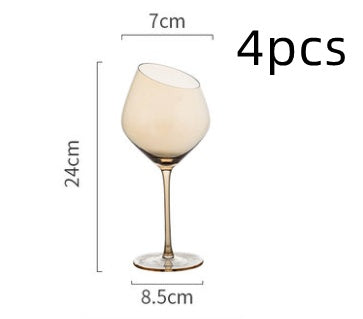 Designer Crystal Wine Glass – Beveled Edge & Trendy Colors