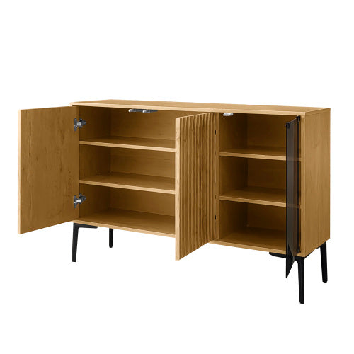 Elegant Storage Cabinet with LED and Glass – Stylish Accent for Any Room 