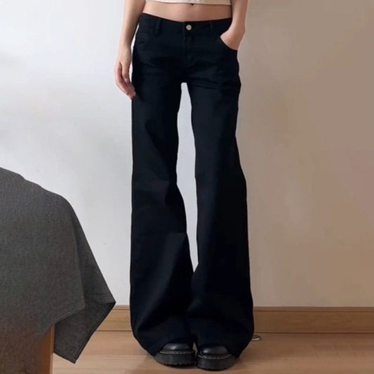 “Low Key Luxe” – The Bootcut Pants with Buttoned-Up Attitude