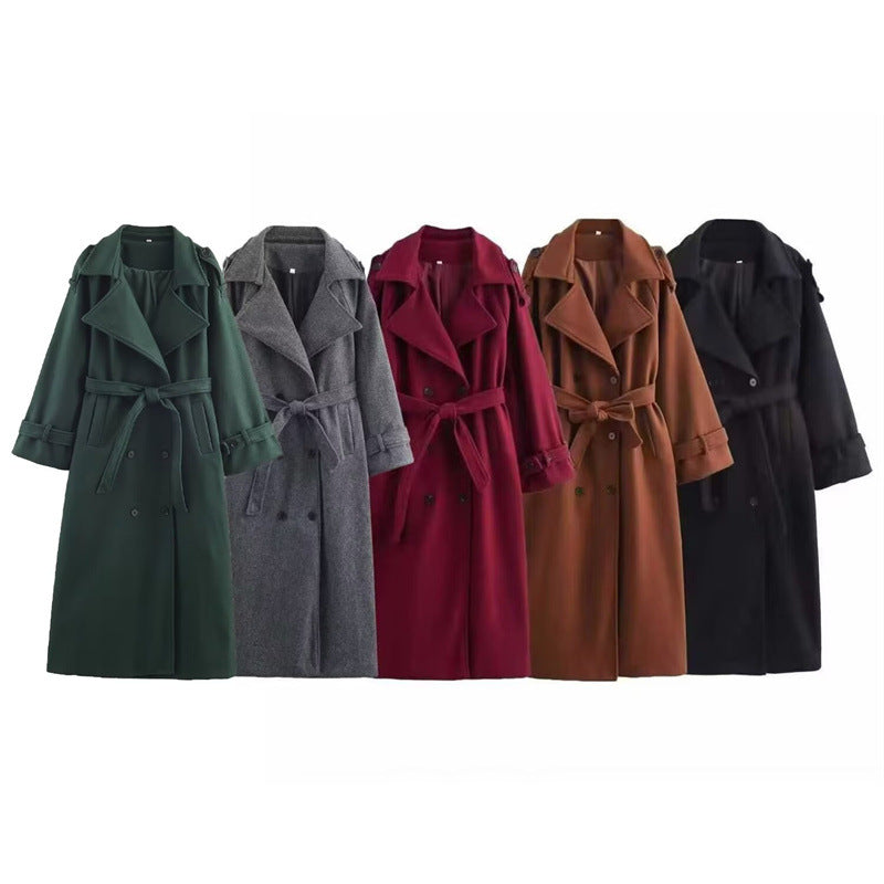 Women's Double-breasted Wool Coat