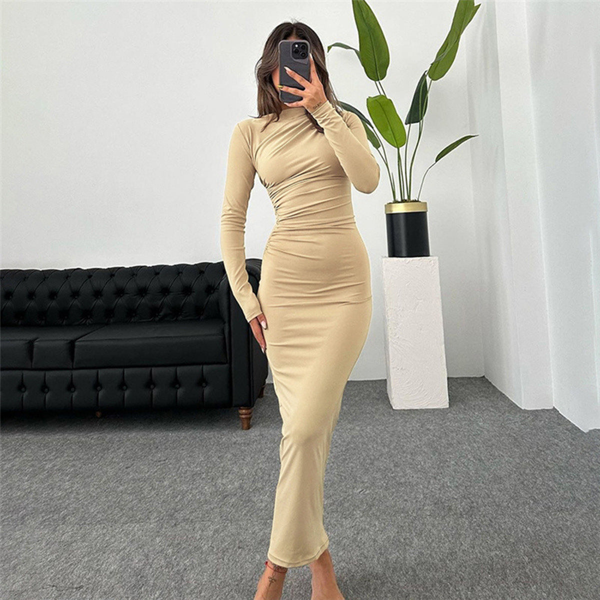 Long draped dress
