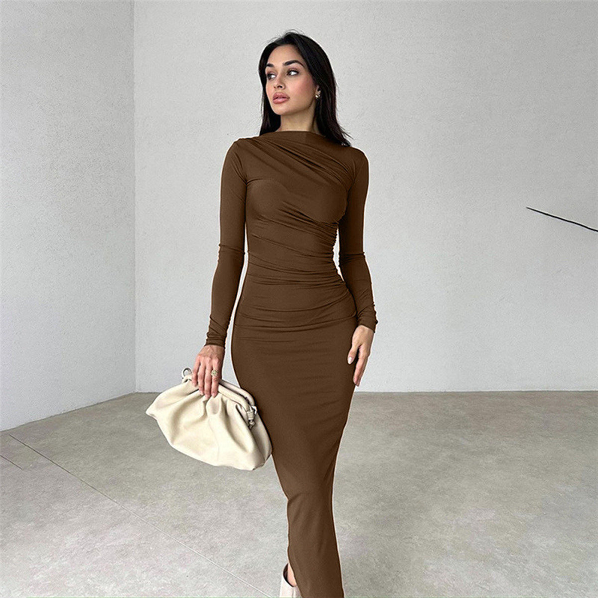 Long draped dress