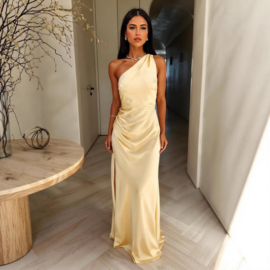 Women's Solid Color Graceful And Fashionable Dress