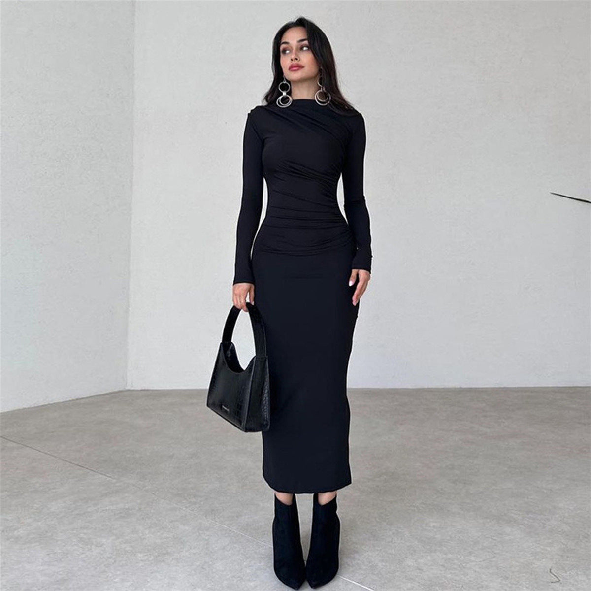 Long draped dress