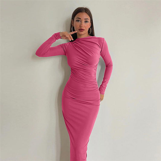 Long draped dress