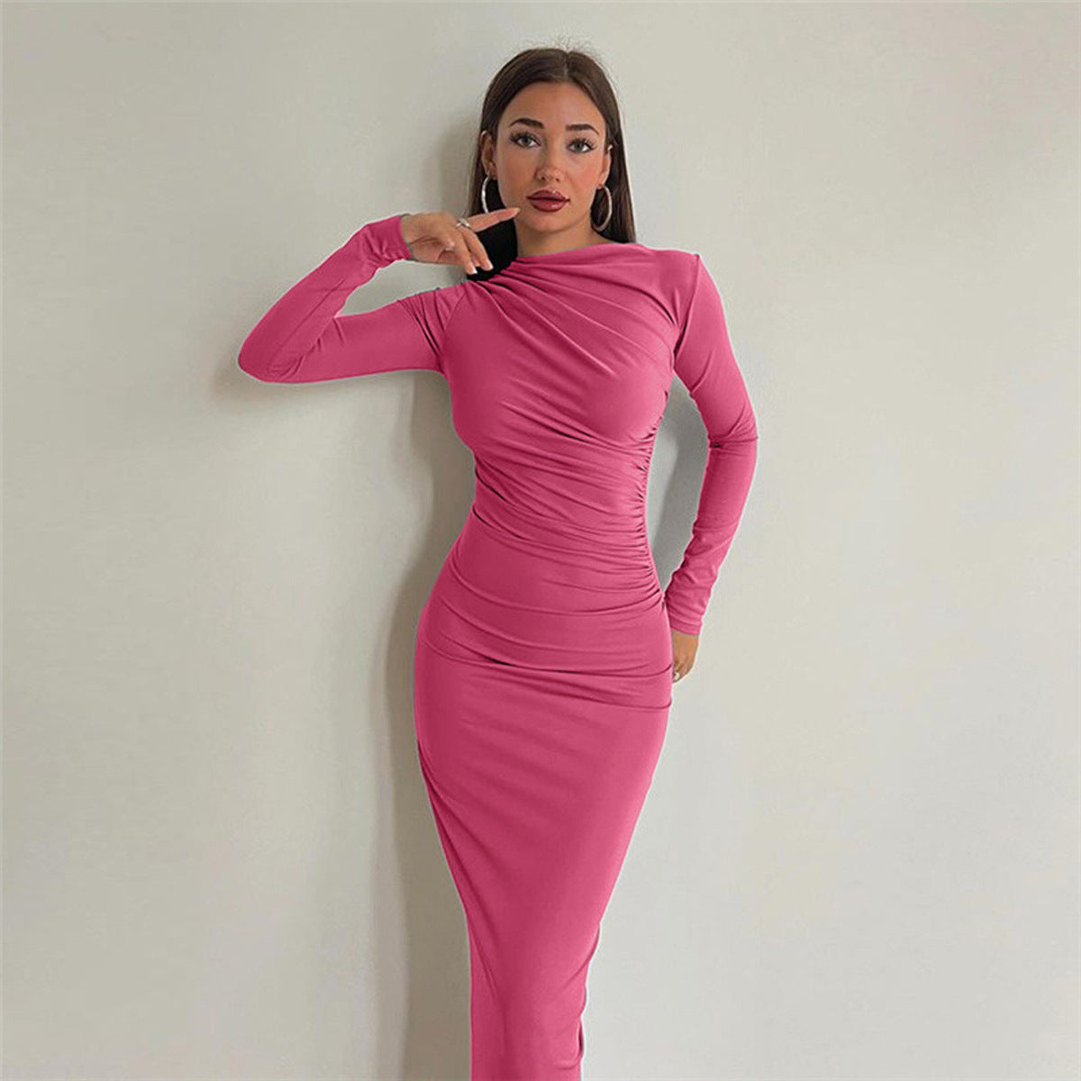 Long draped dress