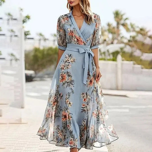 “Bloom & Sway” – The Floral Maxi That Moves with You