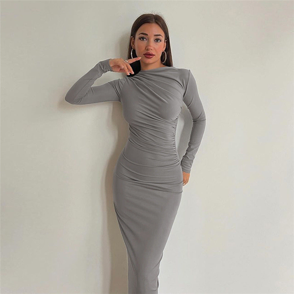 Long draped dress