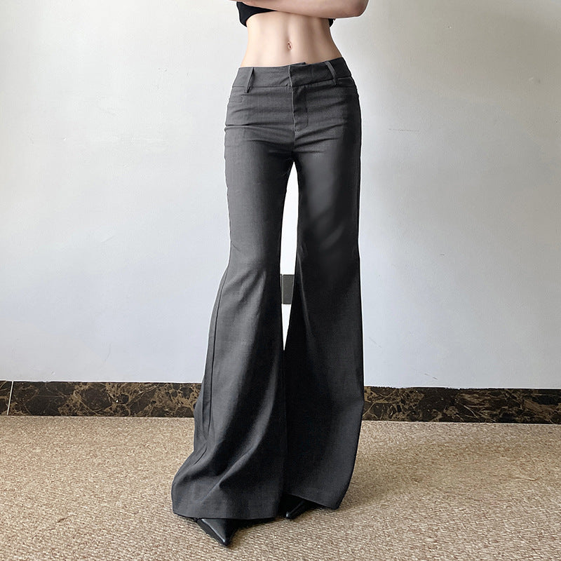 Urban Lightly Mature Low Waist Suit Pants Slim Fit Bootcut Pants